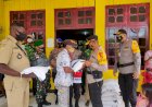 Bhakti Sosial di Dua Kampung Perbatasan RI-PNG, Polres Merauke Bagikan Ratusan KG Beras