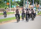 Polres Merauke Lakukan Pendisiplinan Prokes Dengan Bersepeda