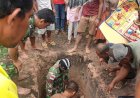 Satgas Yonif 611/Awang Long Bantu Proses Pemakaman Warga