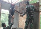 Bentuk Pengabdian, Satgas Yonif 611/ Awang Long Bantu Warga Bupul Membangun Rumah