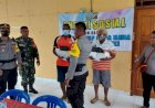 Wujud Sinergitas TNI Polri Lakukan Bakti Sosial di Kampung Toray