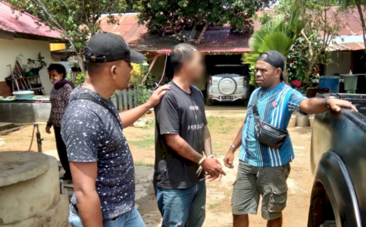 Timsus Rajawali saat menangkap pelaku pembacokan 