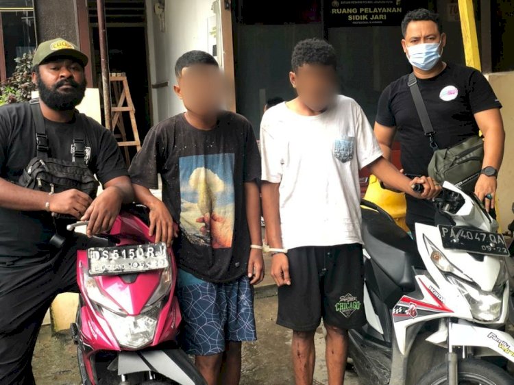 Dua Orang Residivis Sepasialis Pencurian dengan kekerasan dan Curanmor saat dibekuk Polisi