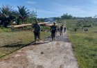 Satgas TMMD Boven Digoel, Awali Kerja Dengan Pengecoran Pondasi Rumah