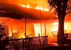 Kebakaran Menimpa Asrama Kompi Senapan A Yonif 755 Yalet, 6 Rumah Ludes Terbakar