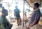 SATGAS TMMD/110 BOVEN DIGOEL PERERAT SILATURAHMI BERSAMA MASYARAKAT DENGAN KOMSOS