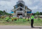 Polres Merauke amankan sejumlah Gereja Katholik di Kota Merauke saat Ibadah Minggu