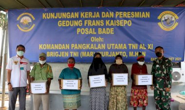 Berkunjung ke Bade, Danlantamal XI Merauke Resmikan Gedung Frans Kaisepo