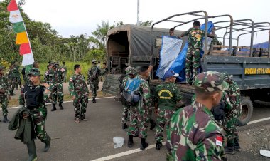 Usai Penutupan, Dandim 1711 Boven Digoel Berangkatkan Personil Satgas TMMD ke Satuan Asal 