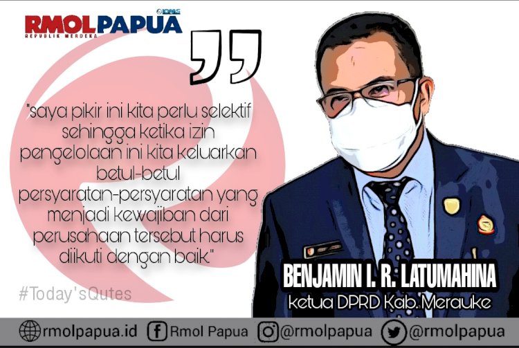 Ketua DPRD Kabupaten Merauke, Benny Latumahina saat ditemui Reporter Rmol Papua diruang kerjanya.