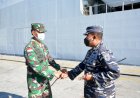 DANLANTAMAL X  SAMBUT KE DATANGAN KRI BANJARMASIN - 952 SAAT TIBA DI JAYAPURA