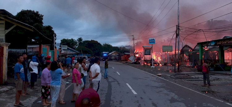 Kondisi kebakaran di kabupaten Nabire