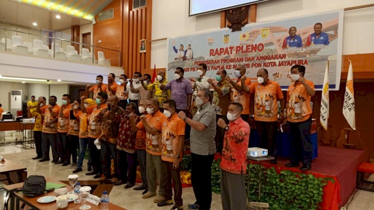 Foto bersama PB PON Papua bersma Sub klaster PB PON Kota Jayapura