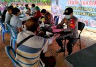 Antusias Masyarakat Pasir II Deplat Ikuti Gerai Vaksin Presisi di Lapangan SPN Jayapura