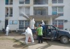 Satgas Covid-19 Laksanakan Penyemprotan Desinfektan Pada 5 Titik di Merauke
