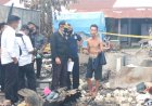 Tim Labfor Olah TKP Kebakaran Pasar Lama Abepura