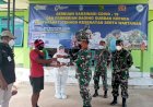 Korem 174/ATW Melakukan Pembagian Daging Kurban Kepada Warga, Nakes, dan Wartawan 