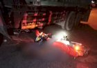 Pengaruh Alkohol, Tabrak Truk Container Pengendara Motor Meninggal Dunia