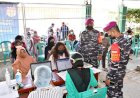 Rangkul Puskesmas Remu, Korps Marinir TNI  AL kembali Gelar Serbuan Vaksinasi di Kota Sorong