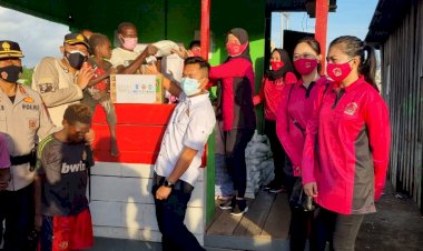Kepedulian Polres dan Bhayangkari Merauke Kepada Masyarakat di Tengah Situasi PPKM Covid 19