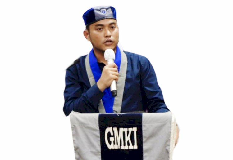 Ketua Pengurus Pusat Gerakan Mahasiswa Kristen Indonesia, Jefri Gultom.