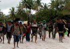 Kedatangan Personel Satgas TMMD ke-112 Kodim 1707/ Merauke Disambut Hangat Masyarakat Kampung Okor