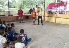 Dalam Program "Polisi Pi Ajar", Binmas Boven Digoel Ajarkan Leadership Kepada Anak-Anak Kampung Somi