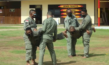 Jelang PON XX Papua, Brimob Merauke latihan Beladiri