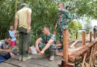 Respon Keluhan Warga, Kodim Boven Digoel Bangun Jembatan Penghubung