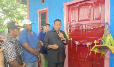 Sulaiman L. Hamzah Resmikan Gedung Pengelolaan Holtikultura di Dusun Yogin