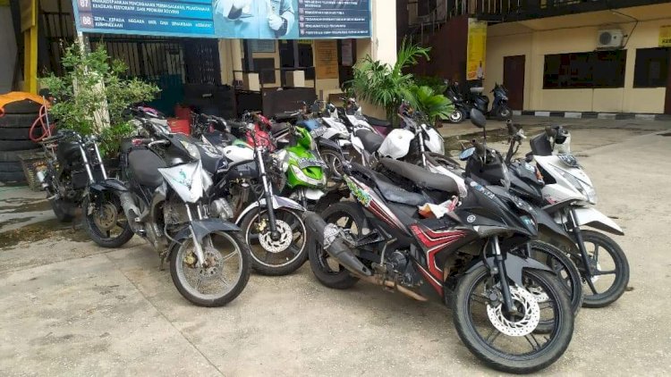 Belasan Unit Sepeda Motor diamankan Polisi(istimewa)