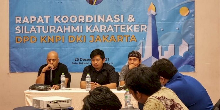 Pengurus DPD KNPI Jakarta saat melakukan koordinasi terkait caretaker pengurus/Ist