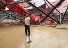 Atap GOR Waringin Kotaraja Ambruk Akibat Hujan Deras Disertai Angin Semalaman