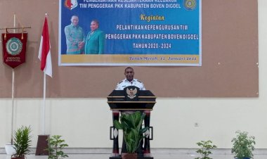 Bupati Boven Digoel Resmi Melantik TP PKK Kabupaten Boven Digoel Periode 2020-2024