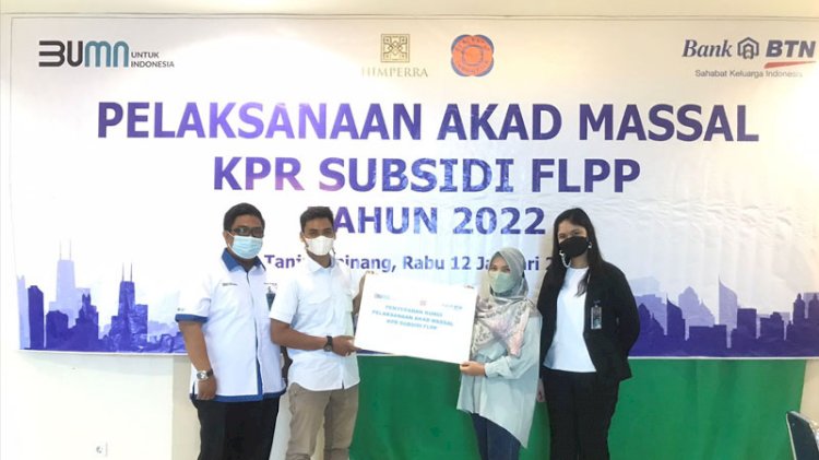 Akad massal KPR Subsidi FLPP serentak di seluruh kantor cabang Bank BTN./Dok