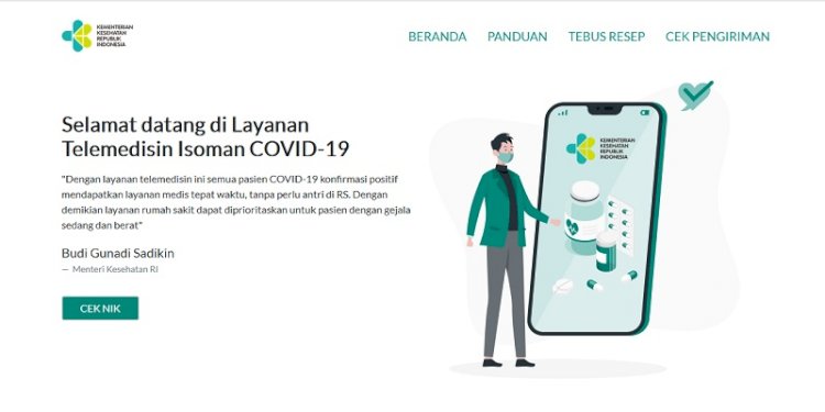 Tampilan fasilitas telemedisin bagi warga Isoman yang terkonfirmasi omicron/Repro