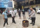 Polresta Jayapura Kota Musnahkan Barang Bukti 2,3 Kg Ganja Dari Empat Tersangka