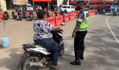 Sebanyak 37 Pengendara Terjaring Razia Sat Lantas Polresta