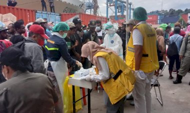 59 Penumpang Dari Luar Jayapura Dinyatakan Reaktif Langsung Dibawa ke LPMP
