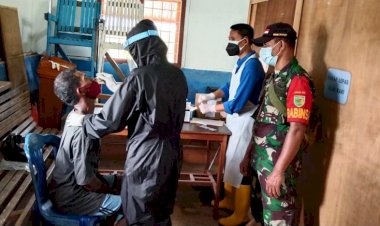 Cegah Covid, Koramil/GT/BVD Dampingi Pelaksanaan Swab PCR Oleh Klinik Korindo Abadi