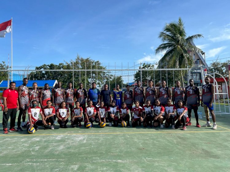 Tim Bola Kaki Voli Rajawali Binaan Lanud J.A Dimara 