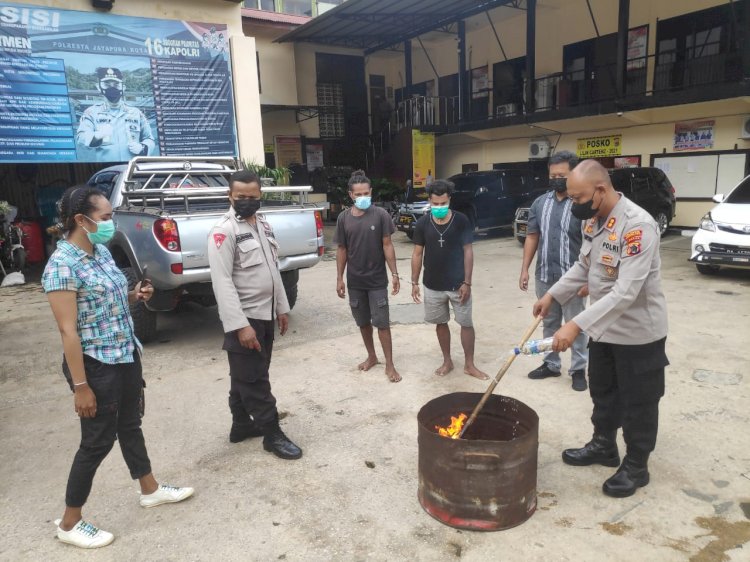 Pemusnahan Barang Bukti jenis Ganja berat 2,5 Kg