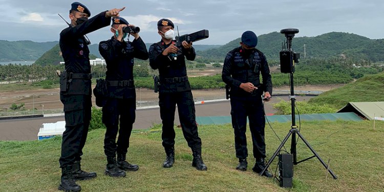 Tim drone Korps Brimob Polri yang di BKO ke Polda NTB/Ist