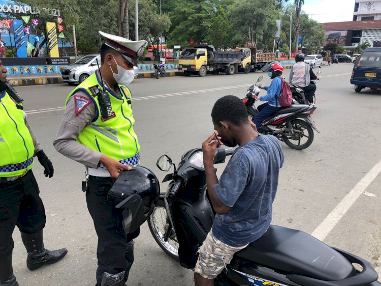 37 Pengendara Terjaring Rahasia Lantaran Tidak Tertib Berlalulintas di Kota Jayapura