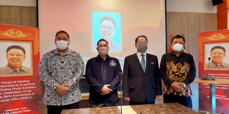 Dari kiri ke kanan: Ketua Umum PPIK Teguh Santosa, Rektor UBK DR. Didik Suhariyanto, Dubes Korea Utara An Kwang Il, dan Ketua Dewan Pembina PPIK Ristiyanto./RMOL