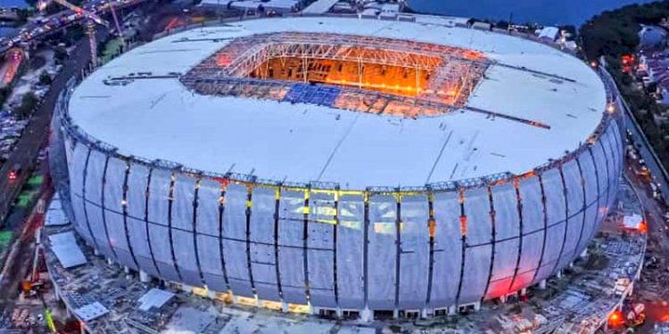 Jakarta International Stadium diperkirakan rampung bulan depan/Net