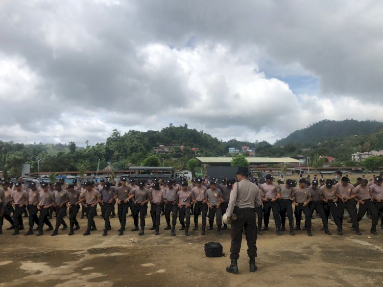 Bintara Remaja Polresta Lakukan Latihan Pengendalian Massa