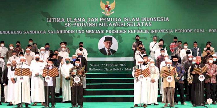Ijtima Ulama mendeklarasikan dukungan kepada Menteri Pariwisata dan Ekonomi Kreatif Sandiaga Salahuddin Uno/Ist