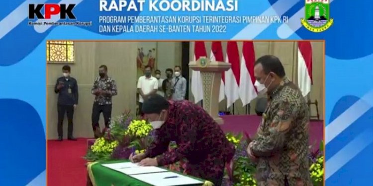 Rakor pemberantasan korupsi di Banten tahun 2022/Repro