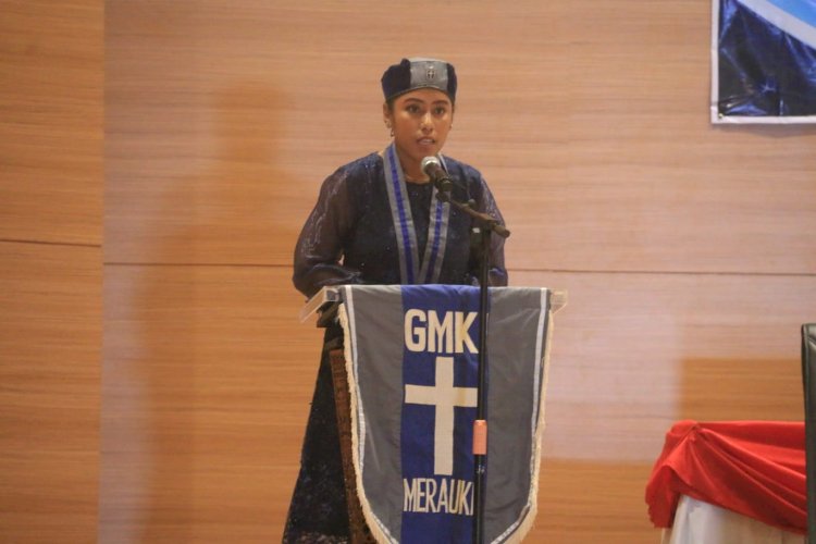 Ketua GMKI Merauke, Suci Martha Pasca Johana Rahalus